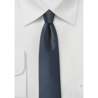 Midnight Blue Skinny Designer Tie