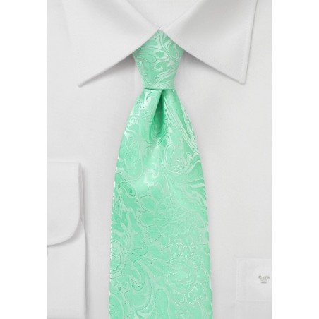 XL Paisley Tie in Spring Bud