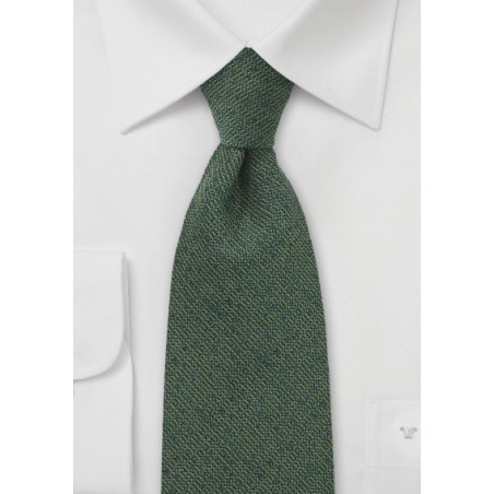 Olive Green Wool Tie for Kids