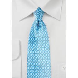 Silk Designer Tie in Tropical Blue