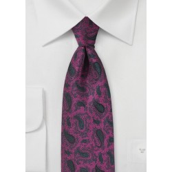 Paisley Tie in Boysenberry Pink