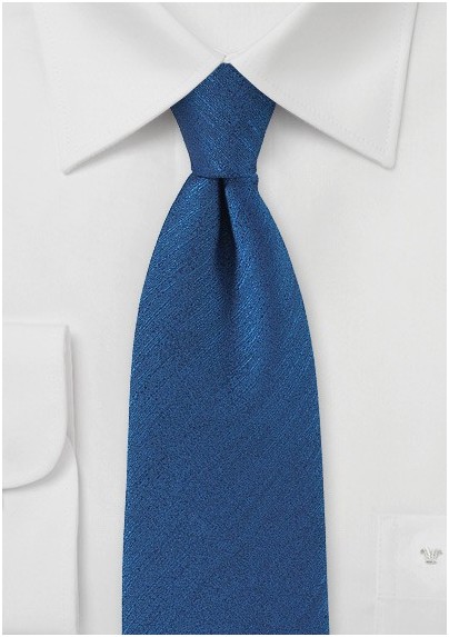 Vintage Textured Tie in Nautical Blue