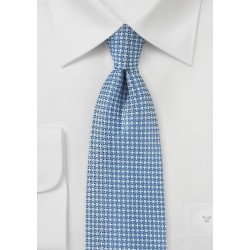 Light Blue and Silver Woven Mens Tie