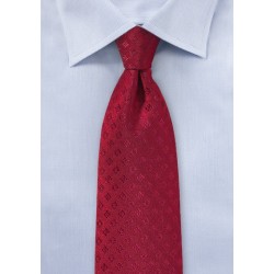 Shiny Woven Mens Tie in Red