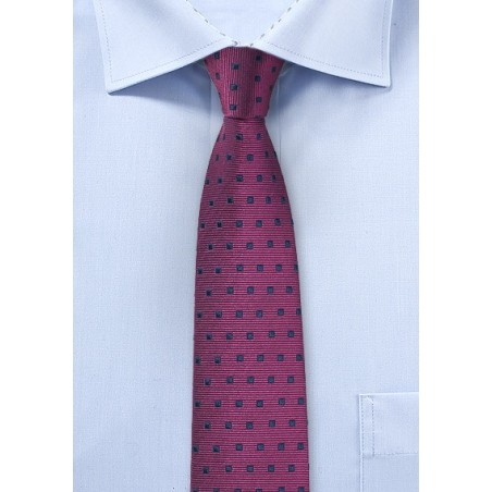 Grape Colored Square Design Tie