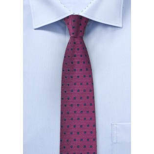Grape Colored Square Design Tie