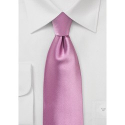 Orchid Pink Tie in XL Length