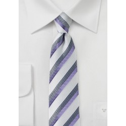Summer Silk and Linen Striped Tie