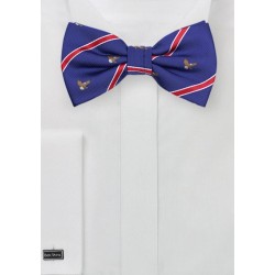 Bow Tie with Embroidered Bald Eagles