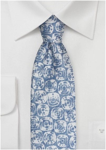 Linen Summer Tie in French Blue