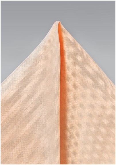 Men's Textured Hanky in Peach Apricot