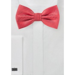 Bright Red Textured Bow Tie