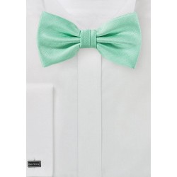 Solid Textured Bow Tie in Fresh Mint