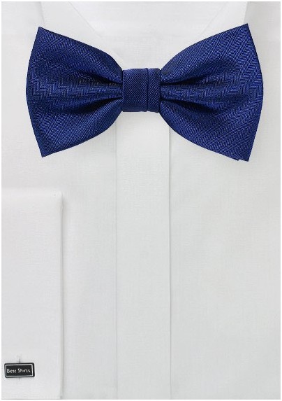 Classic Navy Textured Bow Tie