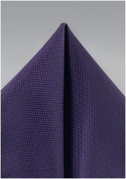 Matte Textured Pocket Square in Purple