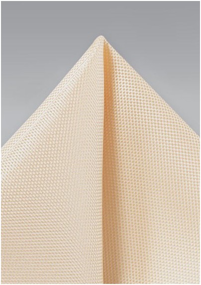 Textured Pocket Square in Light Peach