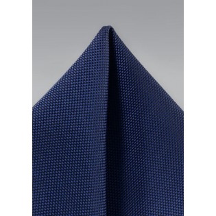 Classic Navy Matte Woven Pocket Square