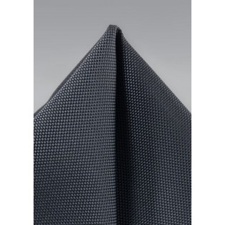 Pewter Gray Textured Pocket Square