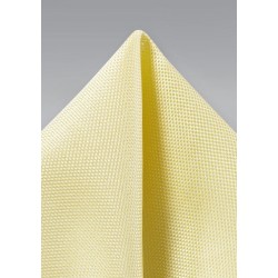 Pastel Yellow Textured Pocket Square