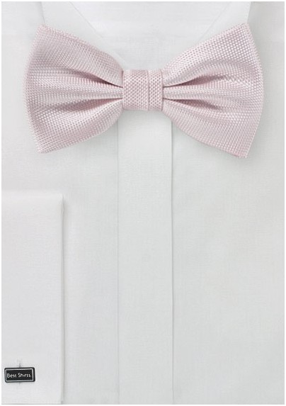 Casual Solid Blush Pink Bowtie