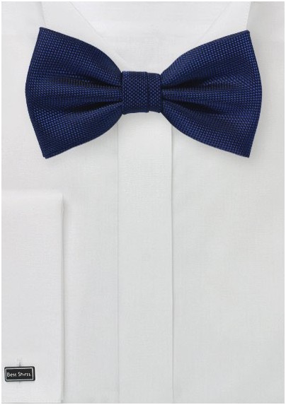Classic Navy Matte Finish Bow Tie