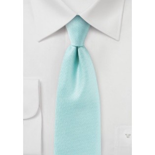 Textured Tie in Pool Blue