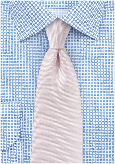 Matte Woven Solid Color Tie in Blush - Mens-Ties.com