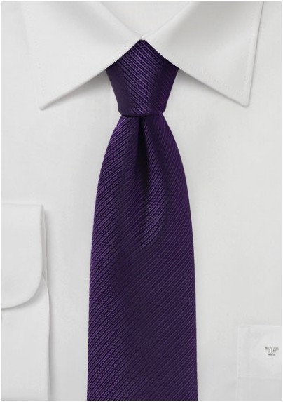 Slim Cut Grape Color Tie