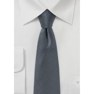 Aluminum Gray Skinny Tie