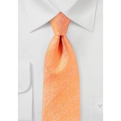 Matte Silk Tie in Tangerine