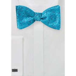 Abstract Art Bow Tie in River Blue