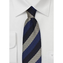 Retro Striped Tie in Blue