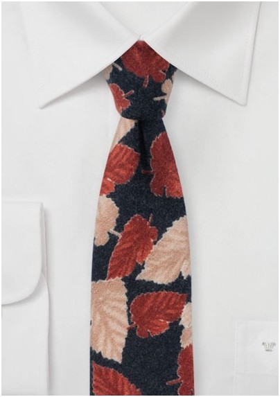 Leaf Print Tie on Flannel