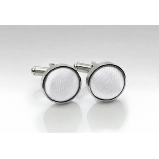 Silver and Bright White Cufflinks