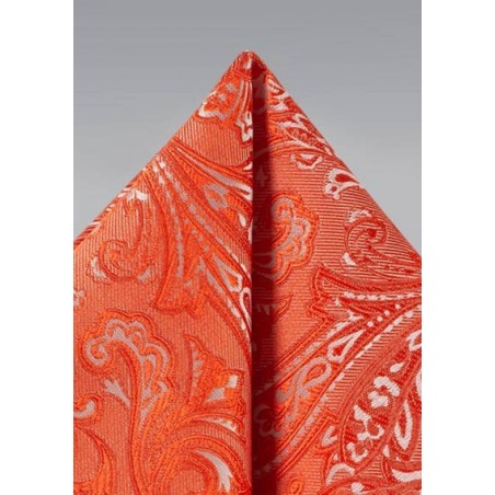 Paisley Hanky in Tiger Lily