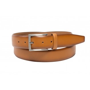 cognac tan brown elegant leather dress belt mens