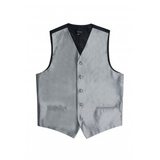shiny silver tuxedo vest