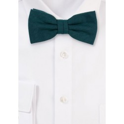 Matte Woven Bow Tie in Forest Green