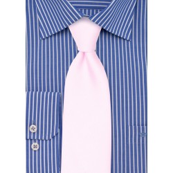 Blush Pink Linen Mens Tie