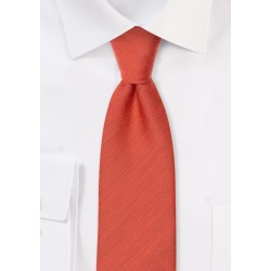 Matte Woven Tie in Cinnamon
