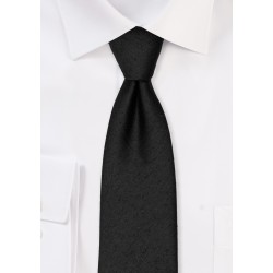 Contemporary Woolen Black Tie