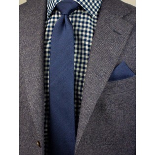 Modern Slate Blue Tie Styled