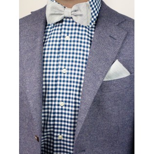 Mens Bow Tie in Mystic Gray Styled