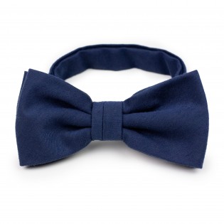 Mens Bow Tie in Navy with Matte Woolen Finish