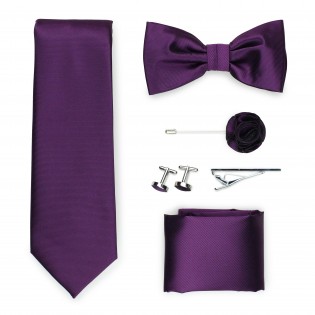 wine red formal menswear tie set
