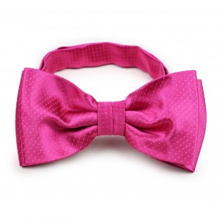 magenta pin dot bow tie