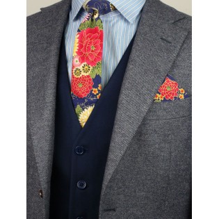 style tips for colorful skinny floral neckties