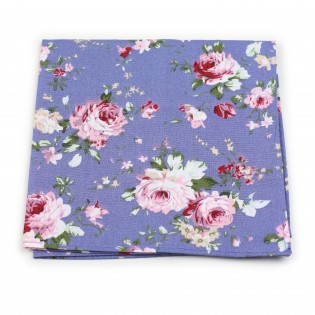 vintage summer cotton hanky with floral prints and roses