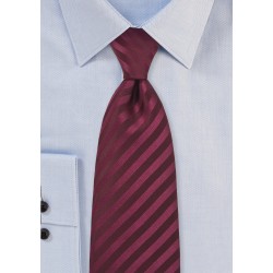 Single color burgundy red tie - Stain resistant microfiber tie in burgundy red