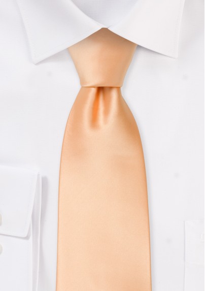 Apricot neckties - Solid apricot-orange tie